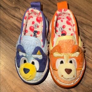 Colorful Bluey Kids Sneakers - Blue and Orange
